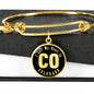Heart In Colorado v02 - 18k Gold Finished Bangle Bracelet