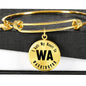 Heart In Washington v01 - 18k Gold Finished Bangle Bracelet