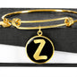Initial Z v2b - 18k Gold Finished Bangle Bracelet