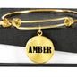 Amber v01 - 18k Gold Finished Bangle Bracelet