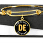 Heart In Delaware - 18k Gold Finished Bangle Bracelet