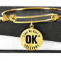 Heart In Oklahoma v01 - 18k Gold Finished Bangle Bracelet