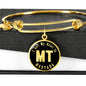 Heart In Montana v02 - 18k Gold Finished Bangle Bracelet