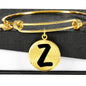 Initial Z v1b - 18k Gold Finished Bangle Bracelet