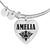 Amelia v01 - Heart Pendant Bangle Bracelet