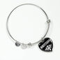 Brittany v02 - Heart Pendant Bangle Bracelet