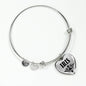 Iris v01 - Heart Pendant Bangle Bracelet
