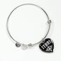 Terri v01s - Heart Pendant Bangle Bracelet