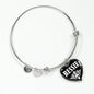 Bessie v02 - Heart Pendant Bangle Bracelet