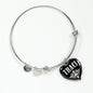 Traci v01s - Heart Pendant Bangle Bracelet