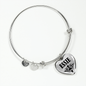 Essie  v01 - Heart Pendant Bangle Bracelet