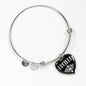 Lucille v01s - Heart Pendant Bangle Bracelet
