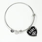 Kara v01s - Heart Pendant Bangle Bracelet