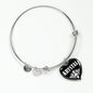 Krystal v02 - Heart Pendant Bangle Bracelet