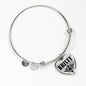 Kristy v01 - Heart Pendant Bangle Bracelet