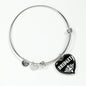Bridget v02 - Heart Pendant Bangle Bracelet