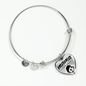 Mama, Est. 2023 - Heart Pendant Bangle Bracelet