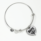 Hope  v01 - Heart Pendant Bangle Bracelet
