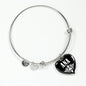 Ana v02 - Heart Pendant Bangle Bracelet