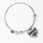 Ginger  v01 - Heart Pendant Bangle Bracelet