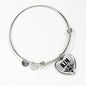 Kim v01 - Heart Pendant Bangle Bracelet