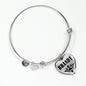 Brandy v01 - Heart Pendant Bangle Bracelet