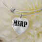 MSRP - Heart Pendant Bangle Bracelet