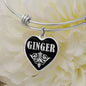 Ginger v02 - Heart Pendant Bangle Bracelet