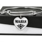 Meghan  v01 - Heart Pendant Bangle Bracelet