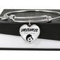 Mama, Est. 2022 - Heart Pendant Bangle Bracelet