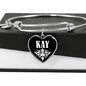 Kay v02 - Heart Pendant Bangle Bracelet