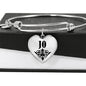 Jo v01 - Heart Pendant Bangle Bracelet