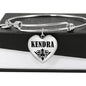 Kendra v01 - Heart Pendant Bangle Bracelet