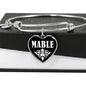 Mable v02 - Heart Pendant Bangle Bracelet