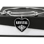 Krystal v02 - Heart Pendant Bangle Bracelet
