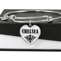 Chelsea v01 - Heart Pendant Bangle Bracelet