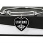 Laverne v02 - Heart Pendant Bangle Bracelet