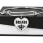 Brandi v01 - Heart Pendant Bangle Bracelet
