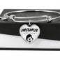 Mama, Est. 2020 - Heart Pendant Bangle Bracelet