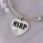 MSRP - Heart Pendant Bangle Bracelet