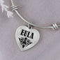 Eula  v01 - Heart Pendant Bangle Bracelet