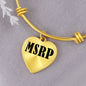 MSRP - Heart Pendant Bangle Bracelet
