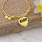 MSRP - Heart Pendant Bangle Bracelet