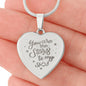 You Are The Stars To My Sky - Engraved Heart Pendant Necklace