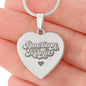 American Mama - Engraved Heart Pendant Necklace