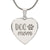 Dog Mom - Engraved Heart Pendant Necklace