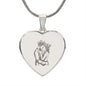 King And Queen - Engraved Heart Pendant Necklace