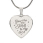 You Are The Stars To My Sky - Engraved Heart Pendant Necklace