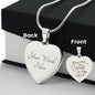 You Are The Stars To My Sky - Engraved Heart Pendant Necklace