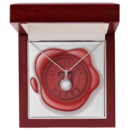 Celebrating 37 Years Anniversary - Eternal Hope Necklace With Mahogany Style Luxury Box